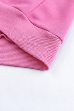 Load image into Gallery viewer, Pink Solid Ripped Hooded Sweatshirt with Kangaroo Pocket