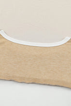 Cargar imagen en el visor de la galería, Khaki Exposed Seam Color Block Patchwork Top