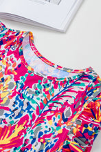 Load image into Gallery viewer, Rose Floral Print Tank Top with Ruffles