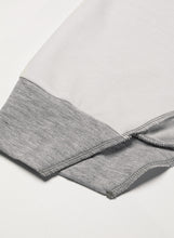 Load image into Gallery viewer, Light French Beige Colorblock Stitching Irregular Hem Long Sleeve Top