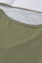 Load image into Gallery viewer, Laurel Green Twist Short Sleeve Corded V Neck Top