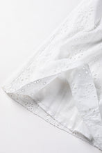 Cargar imagen en el visor de la galería, White Boho Eyelet Pattern Halter Neck Sleeveless Dress