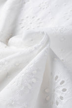 Cargar imagen en el visor de la galería, White Boho Eyelet Pattern Halter Neck Sleeveless Dress