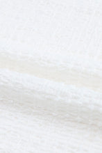 Cargar imagen en el visor de la galería, White Voluminous Printed Puff Sleeve Textured Top