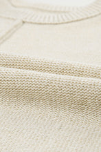 Load image into Gallery viewer, Oatmeal Solid Color Cap Sleeve Knitted Sweater