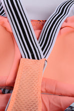 Load image into Gallery viewer, Orange Printed Splicing Racerback Tankini
