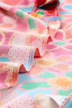 Load image into Gallery viewer, Pink Embroidered Detail Floral Print Ruffle Trim Tank Top