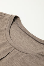 Load image into Gallery viewer, Light French Beige Center Seam Rolled Cuffs T-shirt Dress