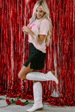 Load image into Gallery viewer, Pink Valentines Shiny XOXO Graphic T-shirt