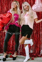 Load image into Gallery viewer, Pink Valentines Shiny XOXO Graphic T-shirt