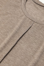 Load image into Gallery viewer, Light French Beige Center Seam Rolled Cuffs T-shirt Dress