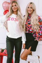 Load image into Gallery viewer, Red Dahlia Abstract Floral Shirred Detail Puff Sleeve Blouse