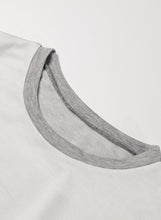 Load image into Gallery viewer, Light French Beige Colorblock Stitching Irregular Hem Long Sleeve Top