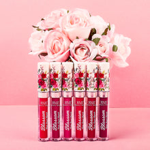 Load image into Gallery viewer, Our popular high pigmented liquid lipsticks combined with a hydrating formula and gorgeous floral cap print! Romantic Beauty’s long-lasting Blossom Red matte liquid lipsticks deliver an all-day comfortable wear without over-drying the lips. The best price, deal and quality w/ Bonitawholesale.com