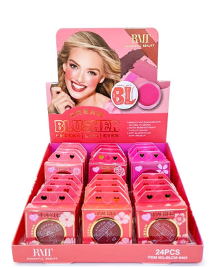 Enhance your natural beauty with ROMANTIC BEAUTY's versatile CREAM BLUSHER. This multi-purpose product can be used on cheeks, lips, and eyes for a radiant and long-lasting flush of color. With 24 shades to choose from, you can create endless looks for any occasion. Elevate your makeup game with ROMANTIC BEAUTY. the best price and deal w/ bonitawholesale.com
