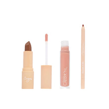 Load image into Gallery viewer, The secret ingredient in our Warm Wishes Lip Trio is Spice Cocoa, Ginger, and Caramel Brûlée👩🍳 🥧 🤎"Ginger Lipstick" - a nude brown lipstick with a light caramel undertone ✨Pigmented matte formula ✨Smooth easy application ✨Long Lasting. The best price, deal and quality w/ Bonitawholesale.com