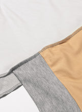 Load image into Gallery viewer, Light French Beige Colorblock Stitching Irregular Hem Long Sleeve Top