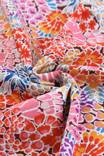 Load image into Gallery viewer, Multicolor Mix Floral Pattern Bubble Sleeve Blouse