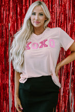Load image into Gallery viewer, Pink Valentines Shiny XOXO Graphic T-shirt
