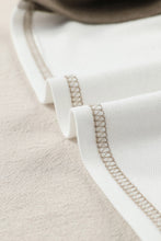 Cargar imagen en el visor de la galería, Khaki Exposed Seam Color Block Patchwork Top