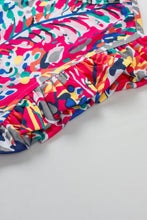 Load image into Gallery viewer, Rose Floral Print Tank Top with Ruffles