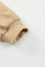 Cargar imagen en el visor de la galería, Khaki Exposed Seam Color Block Patchwork Top