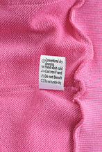 Load image into Gallery viewer, Pink Solid Ripped Hooded Sweatshirt with Kangaroo Pocket