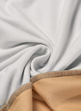 Load image into Gallery viewer, Light French Beige Colorblock Stitching Irregular Hem Long Sleeve Top