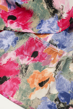 Load image into Gallery viewer, Multicolour Floral Tie Neck Bubble Sleeve Shift Dress