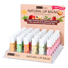 Load image into Gallery viewer, -Natural Lip Balm formulated with natural extracts for smooth &amp; moisturized lips.  -6 Flavors in Display: Honey &amp; Shea Butter, Sweet Mint, Mango, Vanilla Bean, Matcha Green Tea, Strawberry. The best price and deal w/ Bonitawholesale.com
