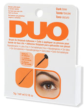 Load image into Gallery viewer, DUO-56896 : Brush On Strip lash Adhesive Dark Tone 6 PCS DRIES DARK, UNDETECTABLE ADHESIVE. SECURES FAKE LASHES ALL DAY, ALL NIGHT. CONVENIENT FAUX LASH GLUE TIMES TWO The best price and deal w/ Bonitawholesale.com !!!