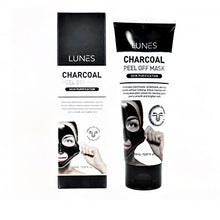 Load image into Gallery viewer, Lunes Charcoal Skin Purification Peel Off Mask - 6 Pcs Eliminates blackheads, whiteheads, and old keratin without irritating. Active charcoal with strong absorption power for cleaning pores and a smooth and brighter skin. The best price and deal w/ Bonitawholesale.com
