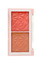 Load image into Gallery viewer, Amuse Rose Petals Blush Duo-Features all your essential sun-kissed bronzed look needs in one easy to carry package. Amuse is a cruelty-free brand Mineralized Duo Glow. Extremely pigmented powder blush. Soft and silky formula, long wearing. Peachy Orange/Pink Pinky Brown/Brick Red Pink/Dark Pink The best price and deal w/ Bonitawholesale.com