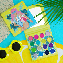 Cargar imagen en el visor de la galería, -Summer is a state of mind with this next palette, Introducing “Beach Daze”! -Beach Daze is our brightest palette out of the bundle, with its eye catching colors of pinks, purples, blues, greens and iridescent pressed glitters! -This palette is small and compact in size, and also includes a small mirror perfect to take on the go! The best price and deal w/ Bonitawholesale.com