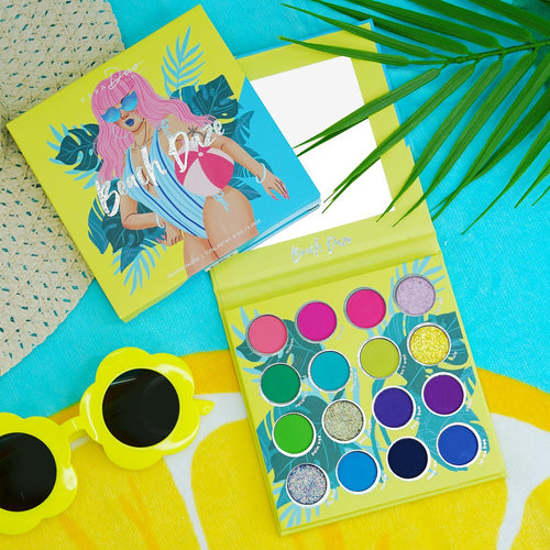 -Summer is a state of mind with this next palette, Introducing “Beach Daze”! -Beach Daze is our brightest palette out of the bundle, with its eye catching colors of pinks, purples, blues, greens and iridescent pressed glitters! -This palette is small and compact in size, and also includes a small mirror perfect to take on the go! The best price and deal w/ Bonitawholesale.com
