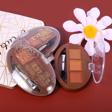 Load image into Gallery viewer, Contour and shape the prettiest brow with Eyebrow Powder. Each compact palette includes three distinct shades that you can use separately or blend together to create your perfect shade. Three shade variations in a set. Comes with a tiny sculpting brush for a precise application every time. The best price and deal w/ Bonitawholesale.com