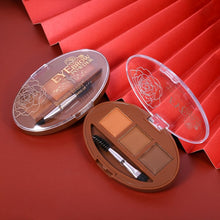 Load image into Gallery viewer, Contour and shape the prettiest brow with Eyebrow Powder. Each compact palette includes three distinct shades that you can use separately or blend together to create your perfect shade. Three shade variations in a set. Comes with a tiny sculpting brush for a precise application every time. The best price and deal w/ Bonitawholesale.com
