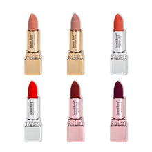 Load image into Gallery viewer, Dress your lips in highly-pigmented richness with Romantic Beauty's lightly-scented Glass Lipper matte-finish formula. Its long-lasting effect never dries the lips and instead provides you with a smooth, transfer-proof kissable pout. Available in six radiant shades, there's Glass Lipper for every mood you're in. Color : L. Peach, L. Rose, Shiam Ruby, Fire Opal, Garnet and Burgundy