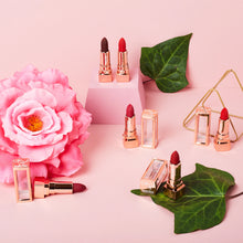 Load image into Gallery viewer, Say goodbye to dry lips! Romantic Beauty's Luscious Red Matte lip scented formulation hydrates while remaining transfer-proof! The buildable long-lasting formula leaves your lips feeling smooth, creamy, hydrated, and moisturized. In a variety of colors, our luscious matte lipsticks will have you covered for both natural looks to full glam. The best price and deal w/ Bonitawhollesale.com