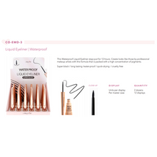 Load image into Gallery viewer, Amor Us- EMD3 : Waterproof Liquid Eyeliner 2DZ. This waterproof liquid eyeliner stays put for 12-hours. Create looks like those by professional makeup artists with this formula that is packed with a high concentration of pigments with pointy sponge tip. The best price and deal w/ Bonitawhole.com !!!