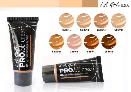 L.A. GIRL- HD PRO BB Cream – 8 Shades 3PC DESCRIPTION  HD PRO BB Cream is formulated without parabens and made fragrance-free to pamper sensitive skin and lavishly nourish skin with added Vitamin B3, C and E. The silky formula covers a wide range of skin tones with eight diverse shades. This is your all-in-one skin beautifier that primes, moisturizes and enhances skin tone. The best price and deal w/ Bonitawholesale.com !!!