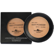 Load image into Gallery viewer, A two-way foundation powder to keep your skin looking flawless with a silky, matte finish that won’t cake-up or clog pores. This Silky Wet/ Dry Foundation Powder is super blendable with a waterproof formula, which can be used alone or to set liquid foundation. Use wet or dry for buildable medium-to-full coverage that lasts all day! SPF 10 and Oil-Free. The best price and deal w/ Bonitawholesale.com