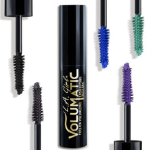 Load image into Gallery viewer, L.A. GIRL- Volumatic Mascara Lash Lifting 5 Shade 3PC * Full On Volumizing   * Lash Lifting Mascara  Description  Take your lashes to the next level with our water-resistant Volumatic Full-On Volumizing, Lash-Lifting Mascara. Instantly lengthen, lift, &amp; volumize to create plush lashes in no time. The special petal shaped brush is designed to give you an easy and comfortable application while building &amp; separating without clumping. Film coating, tubular formula repels oil, sweat &amp; tears. Washes off with warm
