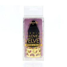 Cargar imagen en el visor de la galería, Amor US- MSBK2 Love Velvet Premium Sponge & Holder 1DZ This Display bag has 1 dz = 12 pcs  This Love Velvet Makeup Blending Sponge is designed to give you a seamless, streak-free makeup application. Comes in 12 pcs (1dz) in all black Color, individually packaged. Also includes unique gold love holder for each sponge.  Or if you want the sponge only, please refer to MS-BK. The best deal and price w/ Bonitawholesale.com !!!
