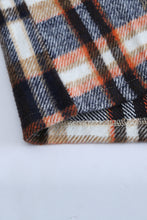 将图片加载到图库查看器，Geometric Plaid Print Pocketed Shacket
