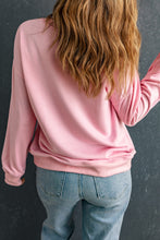 Load image into Gallery viewer, Pink LOVER Puff Print Drop Shoulder Pullover Sweatshirt
