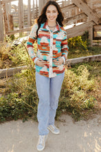 Load image into Gallery viewer, Multicolor Aztec Print Buttoned Pocket Chest Long Sleeve Shirt
