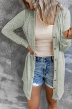 Load image into Gallery viewer, Solid Color Open-Front Buttons Cardigan
