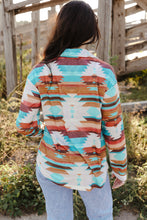 Load image into Gallery viewer, Multicolor Aztec Print Buttoned Pocket Chest Long Sleeve Shirt
