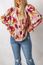 将图片加载到图库查看器，Abstract Printed Long Sleeve Blouse
